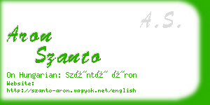 aron szanto business card